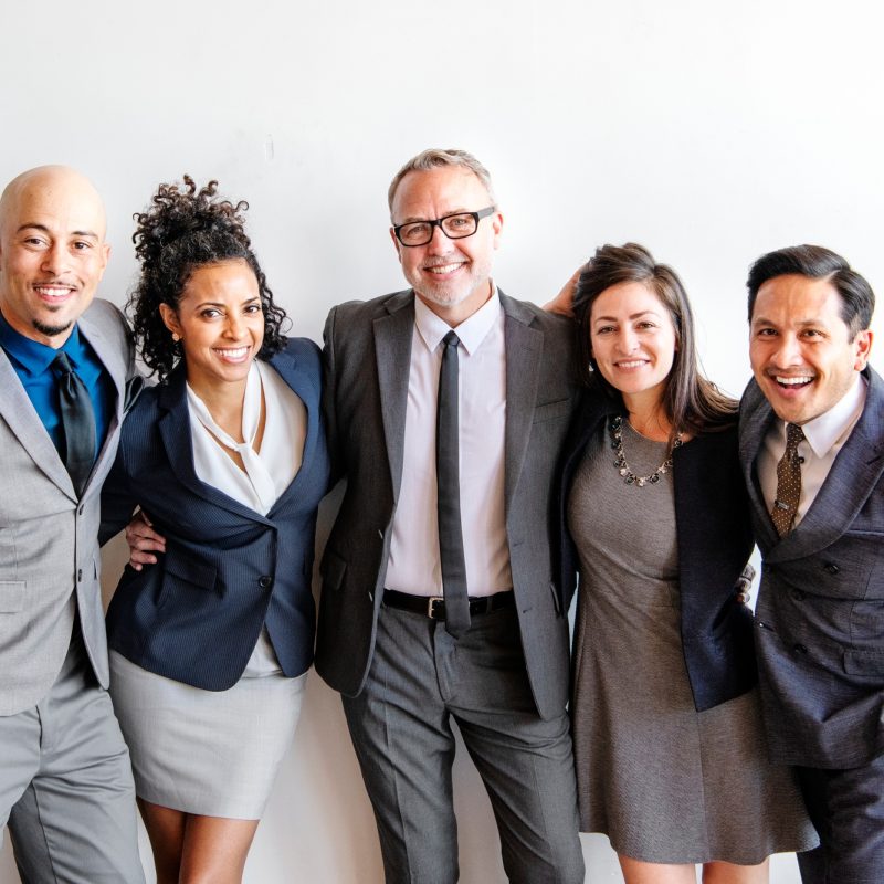 Successful corporate business team